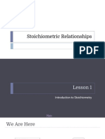 Stoichiometric Relationships: Ms. Peace