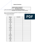 Degrees of comparison: comparative and superlative adjectives