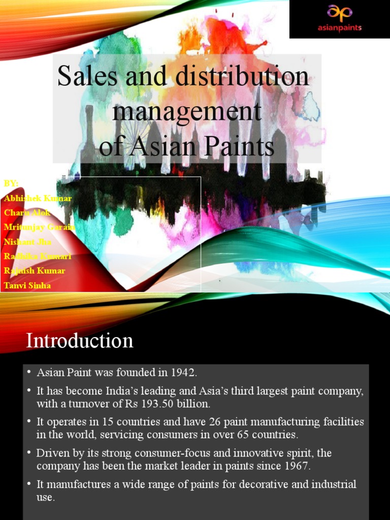 Sales and Distribution Management of Asian Paints | Download Free PDF ...
