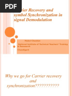 Carrier Recovery and Symbol Synchronization in Signal Demodulation