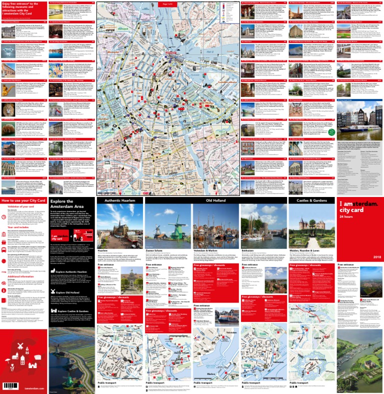 I Amsterdam City Card 2018 Complete Map PDF | PDF