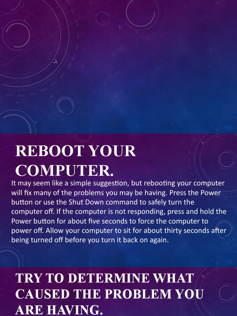 Basic Computer Troubleshooting Guide | PDF | Computer Virus ...