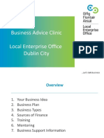 Business Advice Clinic Local Enterprise Office Dublin City