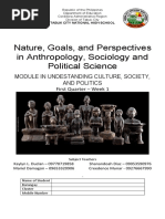 Nature, Goals, and Perspectives in Anthropology, Sociology and Political Science