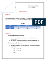 Bangayan, Melody D. Chi Square Test of Independence One Sample Two Criterion Variables