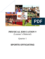 Physical Education 9: (Learner's Material) Quarter 1