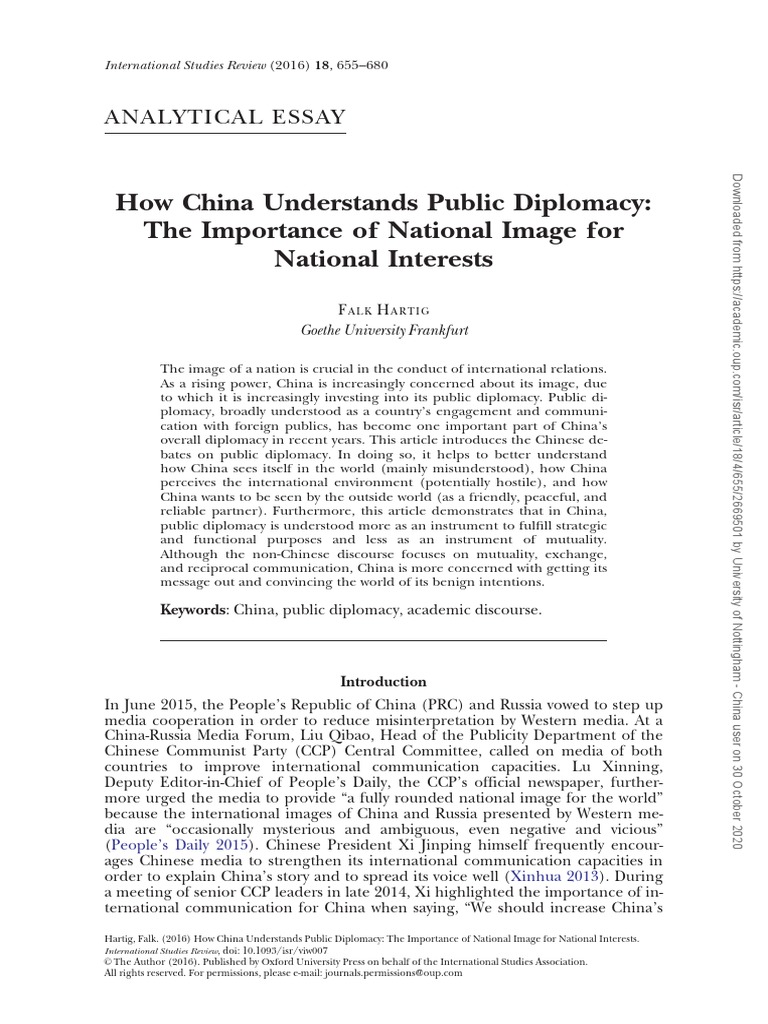 How Understands Public Diplomacy The Importance of National | | Diplomacy | Public Diplomacy