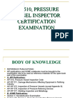 Api 510, Pressure Vessel Inspector Certification Examination