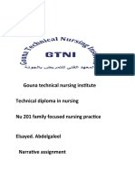 Gouna Technical Nursing Institute Technical Diploma in Nursing Nu 201 Family Focused Nursing Practice