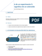 Analisis de Un Experimento Campo Magnetico Solenoide