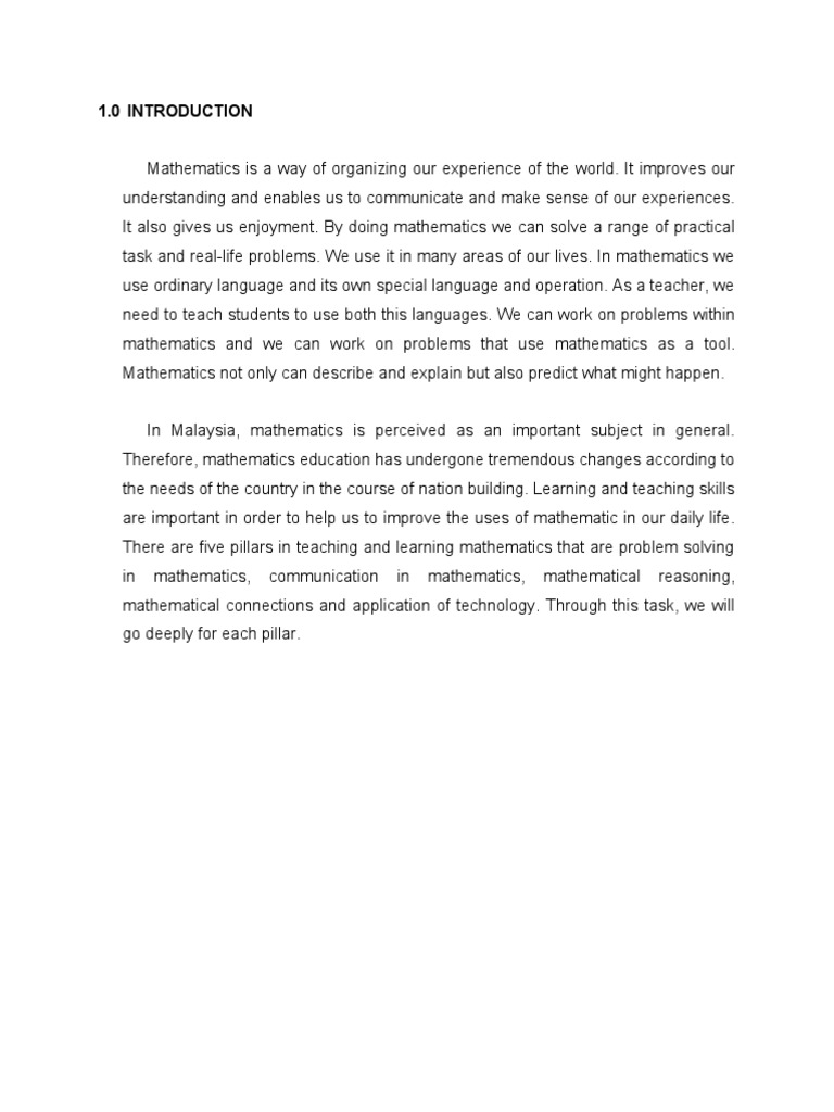 Five Pillars of Mathematics Education | PDF | Teaching Mathematics | Reason