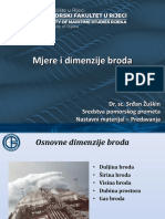 Osnovne Mjere I Dimenzije Broda PDF