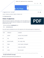 02 - Adjectives - Order - English Grammar Today - Cambridge Dictionary