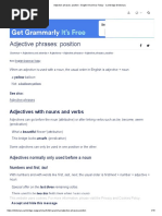 03-02 - Adjective Phrases - Position - English Grammar Today - Cambridge Dictionary