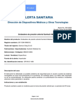 Alerta No - #002-2020 - Grabadora de Presion Arterial Suntech Medical