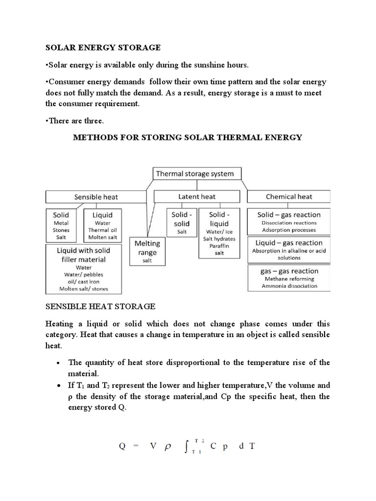 Solar Energy Storage | PDF | Solar Energy | Water Heating