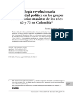 Ideología Revolucionaria y Sociabilidad Política en Los Grupos Universitarios Maoístas de Los Años 60 y 70 en Colombia