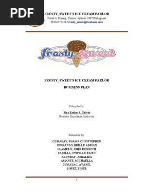 BUSINESS PLAN COVER PAGE