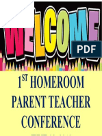 1 Homeroom Parent Teacher Conference: JUNE 08, 2019