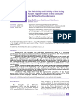 The Reliability and Validity of The Malay Parent-Report Version of The Strengths and Difficulties Questionnaire