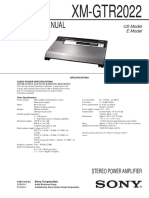 Service Manual: Stereo Power Amplifier