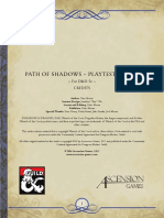 Path of Shadows - Class Options PDF