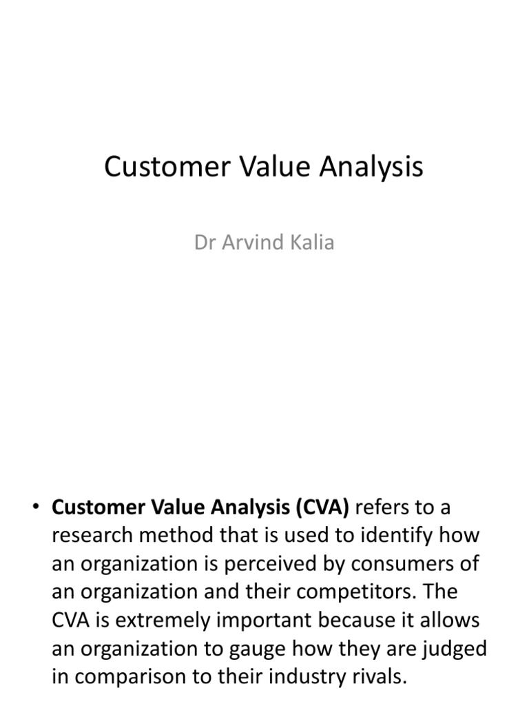Customer Value Analysis PDF | PDF | Business | Psychological Concepts