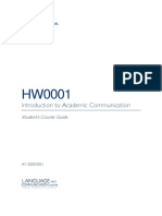 (ENGLISH) HW0001 - Intro To Acad Comm (Student) Cpskhoo@ntu - Edu.sg PDF
