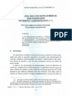 Do Problema Dos Conceitos Jurídicos Indeterminados em Direito Administrativo