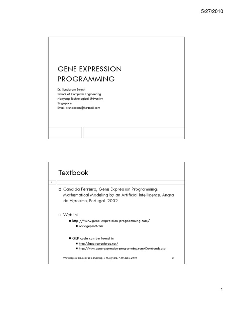 Gene Expression Programming Overview | PDF | Transposable Element | Gene