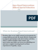 Using Routines-Based Interventions in Early Childhood Special Education