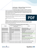 Quebec Schools With Confirmed Cases of COVID-19