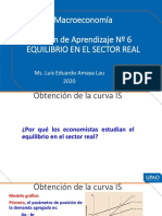 Macroeconomía Sesión de Aprendizaje #6 Equilibrio en El Sector Real