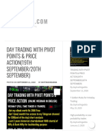 Day Trading With Pivot Points & Price Action (19Th September/20Th September)