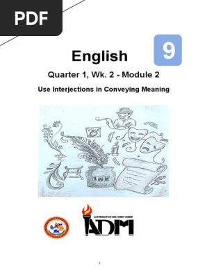 English9 Q1 W2 Mod2 Use Interjection In Conveying Meaning V3 Semiotics