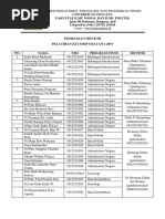 PEMBAGIAN MENTOR PELATIHAN KTI FISIP 2019