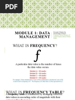 2 - Module 1 - Descriptive Statistics - Frequency Tables, Measure of Central Tendency & Measures of Dispersion