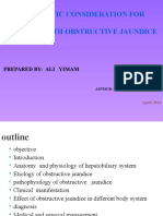 Anesthetic Consideration For Patients With Obstructive Jaundice