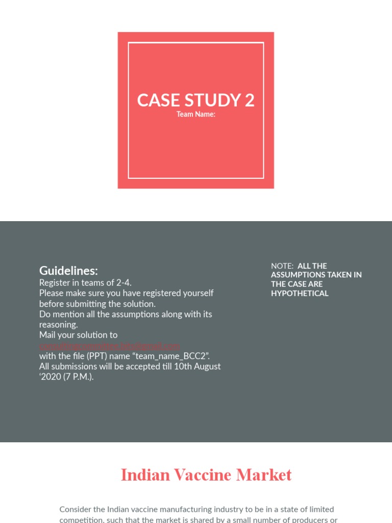 Case Study 2: Team Name | PDF | Glaxo Smith Kline | Vaccines