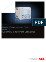 Feeder Protection and Control REF615: IEC 60870-5-103 Point List Manual