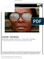 Digimag 58 - October 2010. Mark Grimes: Maker Faire Africa, The Net Doing