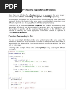 C++ Overloading (Operator and Function)