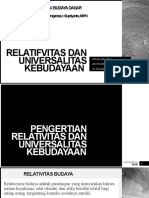 Relatifvitas Dan Universalitas Kebudayaan