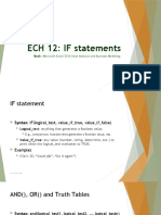 CIS 2640 Excel 12 - IF Statements