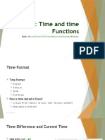 Excel Time and Date Functions Guide