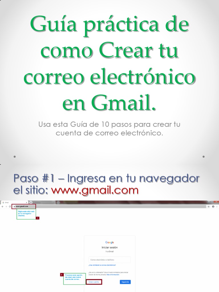 1.-Guía Práctica de Como Crear Tu Correo Electrónico PDF | PDF ...