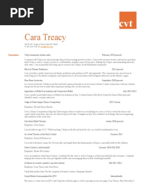 work resume