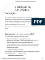 Manual de utilização do simulador do crédito à habitação _ Portal do Cliente Bancario