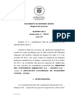 SENTENCIA DECLARATORIA DE ILEGALIDAD HUELGA DE AVIANCA