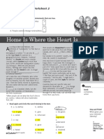 Home Is Where The Heart Is: Reading Worksheet